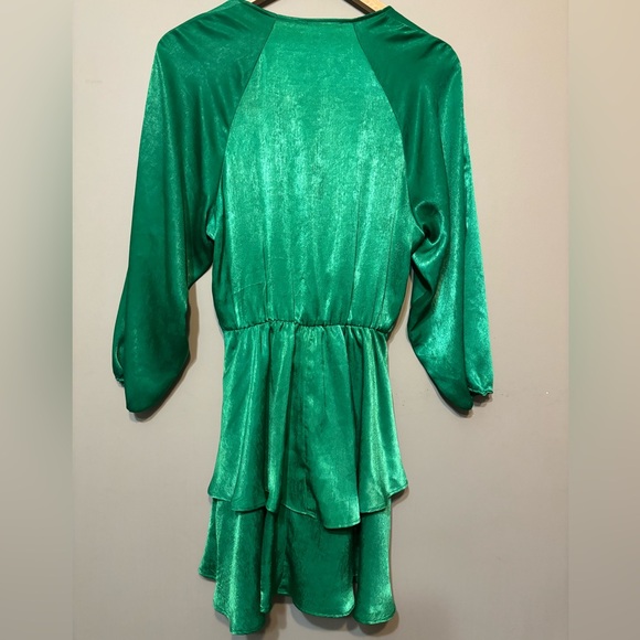 ZARA Satin-Like Tiered Skirt Dress - Picture 6 of 7